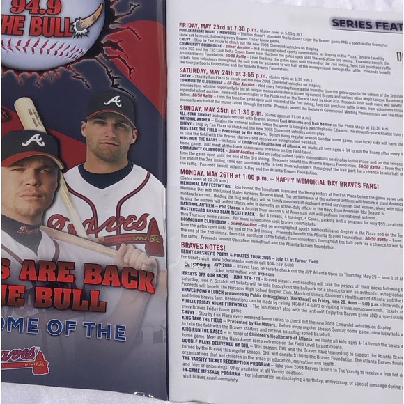 2008 Braves vs Diamondbacks program - Picture 4 of 8